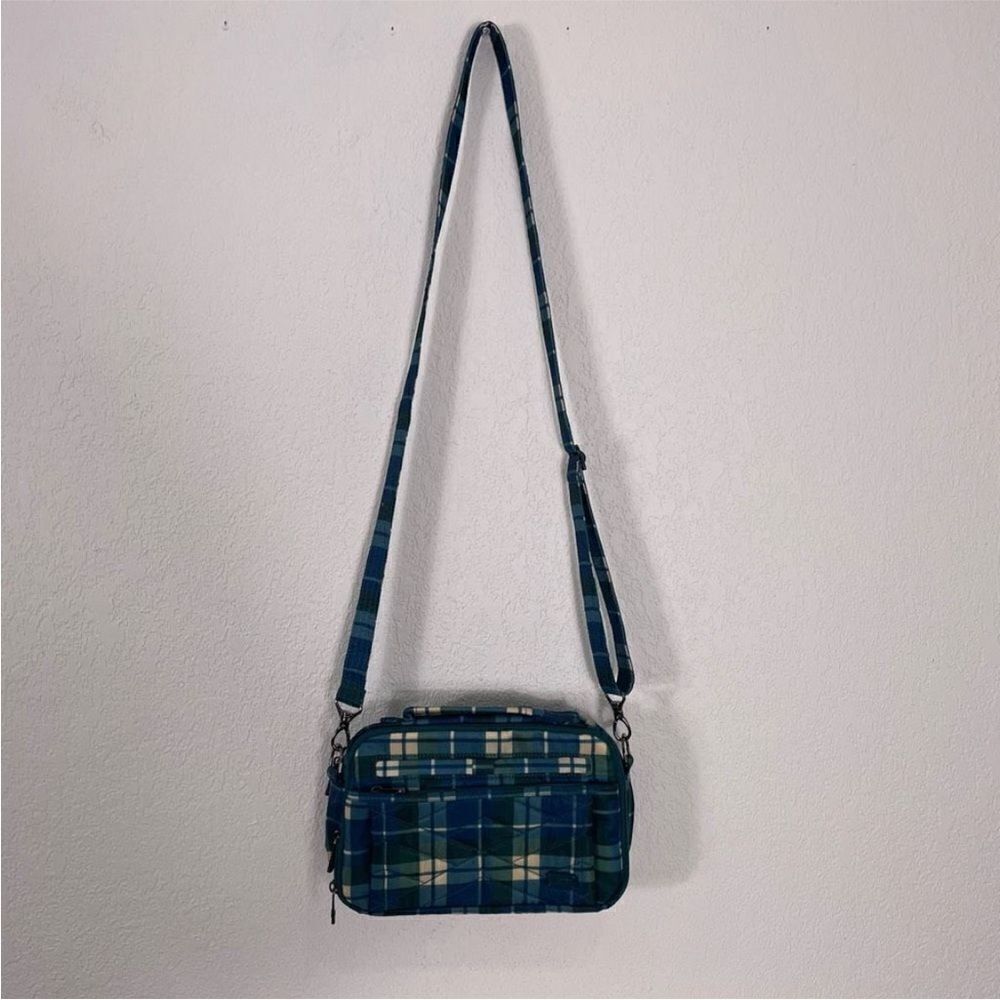 Lug‎ Blue, Green, and Cream Plaid Crossbody Purse